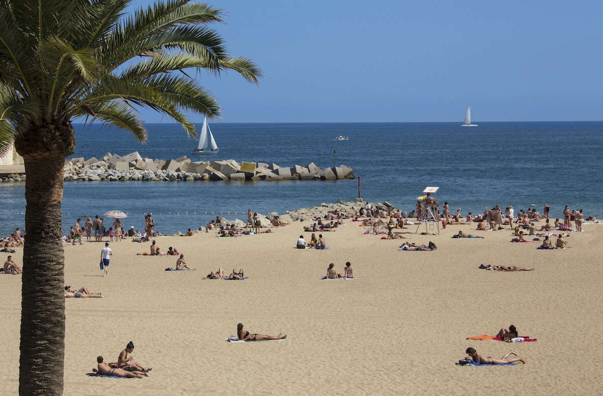 One of Barcelona's beaches (Platja de la Nova Icaria)